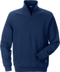 Fristads Sweatshirt mit kurzem Reißverschluss 7607 SM – Marineblau