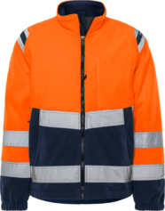 Fristads High Vis Fleecejacke Kl. 3 4041 FE – Warnschutz-Orange/Marine