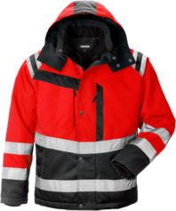 Fristads High Vis Winterjacke Kl. 3 4043 PP – Warnschutz-Rot/Schwarz