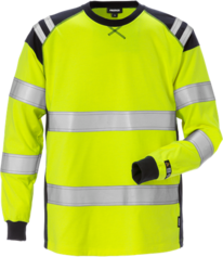 Fristads Flamestat High Vis T-Shirt, la Kl. 3 7077 TFLH – Warnschutz-Gelb/Marine