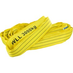 Rundschlinge - Rundschlinge, 3t, 4m, gelb - aus Polyester als Endlosstrang