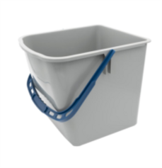 SPRiNTUS Eimer 27 Liter, grau, blauer Henkel | 301223