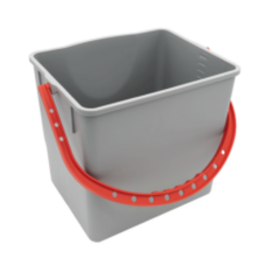 SPRiNTUS Eimer, 18 Liter, grau, roter Henkel | 301290