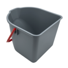 SPRiNTUS Eimer 15 Liter, grau, roter Henkel | 306531