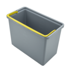 SPRiNTUS Eimer 7 Liter, grau, gelber Henkel | 306537