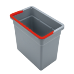 SPRiNTUS Eimer 5 Liter, grau, roter Henkel | 306539