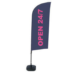 Beachflag Alu Wind Komplett-Set 24/7 Geöffnet