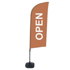 Beachflag Alu Wind Komplett-Set Geöffnet