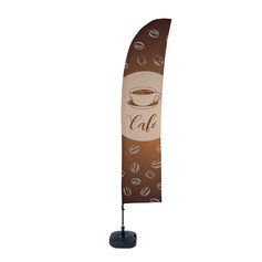 Beachflag Budget Set Wind Large Coffee