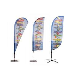 Beachflag Fiber Wind, Paddel and Drop