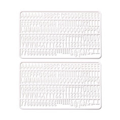 Satz Weißer Kunststoffbuchstaben für Letterboard Schwarz