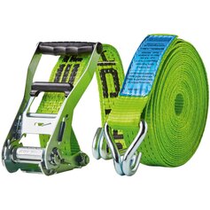 Zurrgurt mit Ergo-Zugratsche und Spitzhaken - Zurrgurt Ergolash, 2-tlg., 8m, - 50mm, 2000daN, Druckratsche