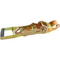 Zurrgurt-Festende mit Ergo-Zugratsche und Spitzhaken - Zurrgurt 0,4m,50mm, 2500daN - Festende m. Ergo-Zugratsche