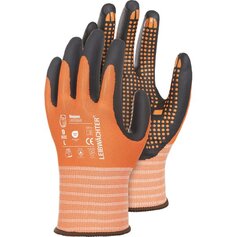 Leibwächter LW3006 Noppen, Nylon-Spandex-Handschuh mit Nitril-Beschichtung, SB-Karte
